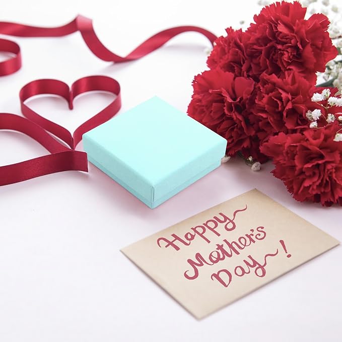 Gift Box Necklace Earring Ring Box Gift Box, 12 Pieces Square Cardboard Jewelry - Image 7