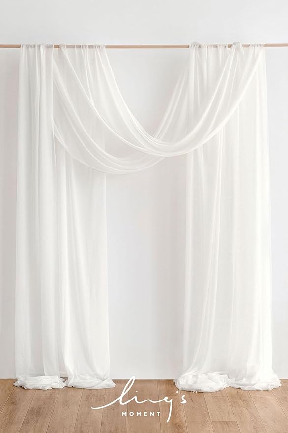 Ling's moment Wedding Arch Draping Fabric 2 Panels 32Ft x 30" Wrinkle-Free - Image 4