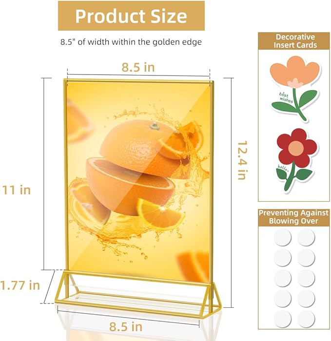 Acrylic Sign Holder 8.5X11 Double Sided Table Flyer Holder, Plastic Acrylic - Image 3