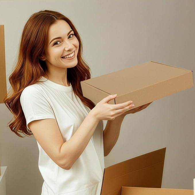 MEBRUDY 12x9x2 Inches Shipping Boxes Pack of 20, Small Corrugated Cardboard Box - Image 5