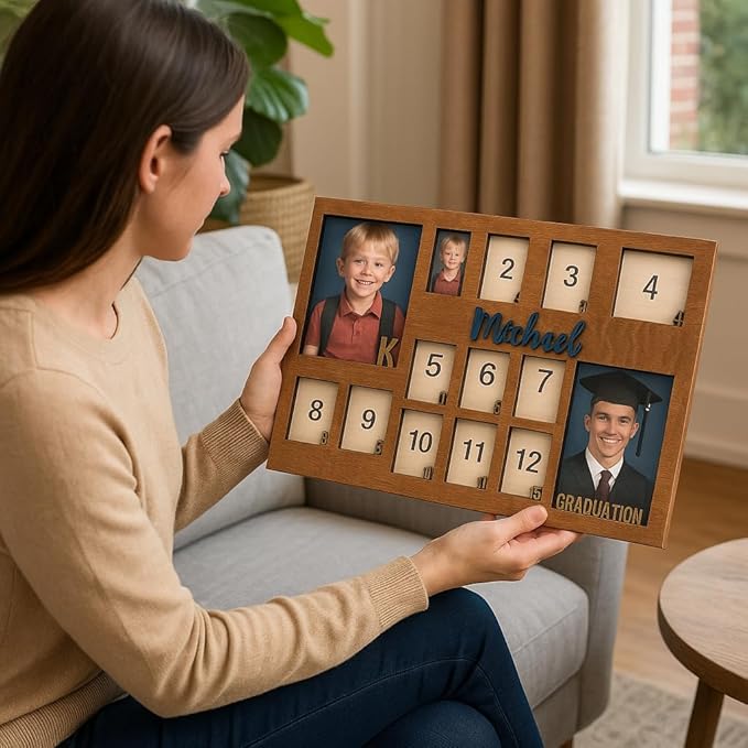School Years Picture Frame Kids School Frame Graduation Photo holder K-12 - Image 2