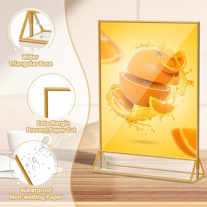 Acrylic Sign Holder 8.5X11 Clear Sign Holder, Double Sided Flyer Holder - Image 4