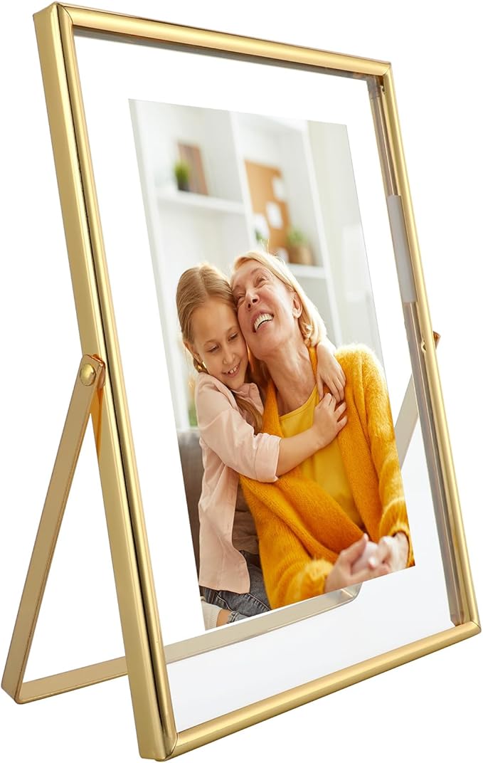 Gold Floating Frame, For Picture 4x6, 2x3 by AhaGoOfficial