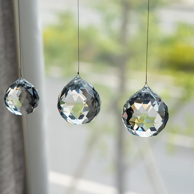 24pcs Clear Crystal Decorative Ball Prism Suncatchers - Image 5