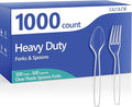 1000 Count Plastic Silverware Heavy Duty by SACATR