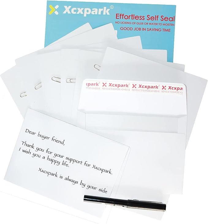 Blank White Cards, 100 Qty 5.25 x 7.25 inches Printable A7 Envelopes & 100 Qty - Image 7