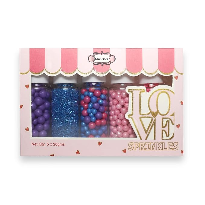 Confect Cake Decorating Sprinkles | Mix Hot Pink Baby Pink & Purple Dragees | by CONFECTTHECAKEDECORATINGCO