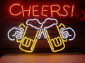 Cheers Beer Real Glass Neon Light Sign Home Beer Bar Pub Recreation Room Game by +Liqi+neon+signs