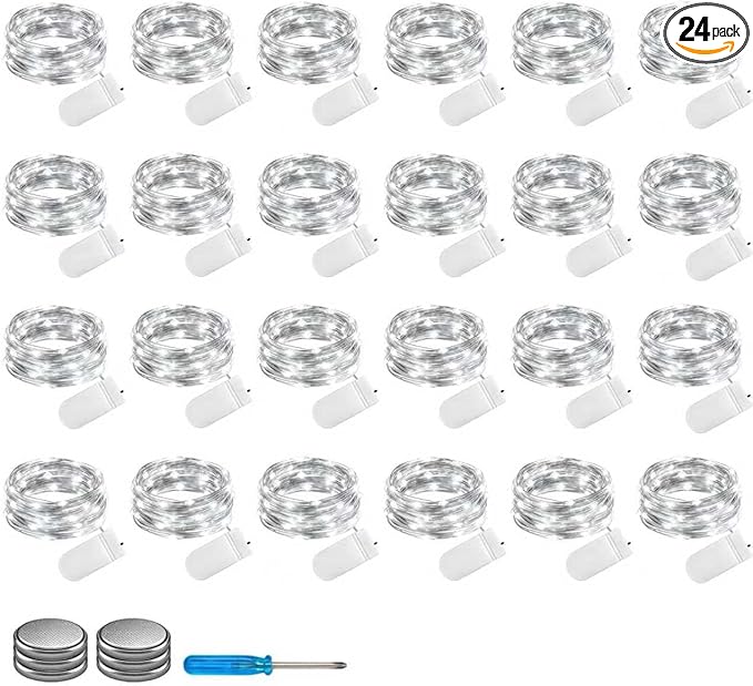 ZNYCYE Fairy Lights Battery Operated, 24 Packs 9.8FT 30LEDs+ 6 Replacement by ZNYCYE