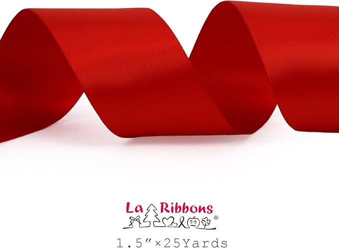 LaRibbons 1 1/2 Inch 25 Yard Double Faced Satin Ribbon - Image 5