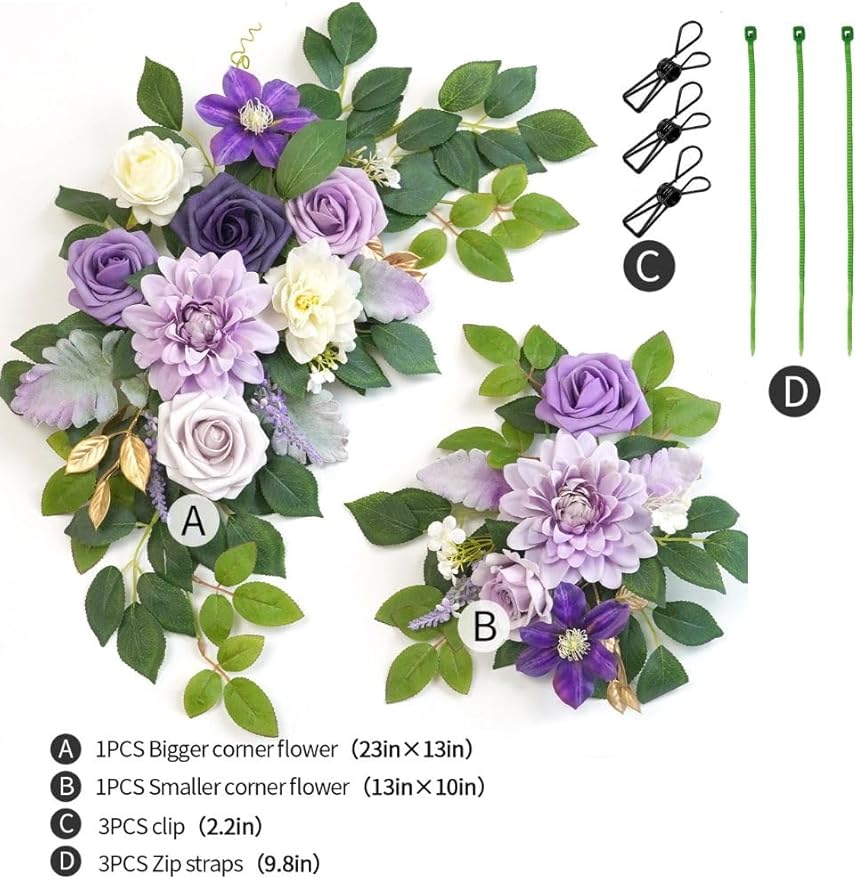 Wedding decor Welcome Sign Flower Backdrop Garland - Image 3