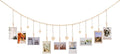Hanging Photo Display with Clips, 9 Wood Clips, Boho Picture Frames Collage by KLOGTSINDDirect
