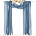 Socomi Wedding Arch Draping Fabric 29" x 20Ft 4 Panels Dusty Blue Sheer Outdoor by Socomi