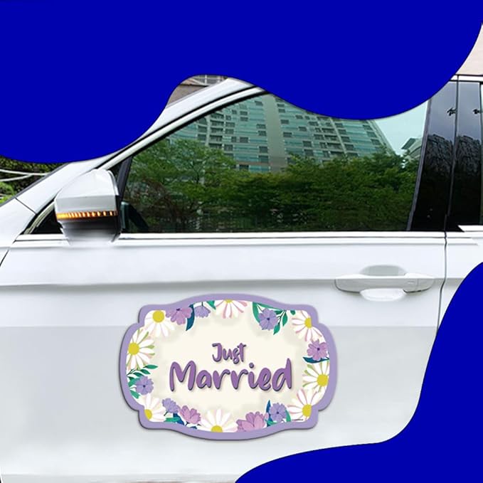 GEEKBEAR Just Got Married Car Magnet - Image 2
