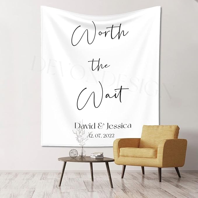 Worth The Wait Backdrop, Custom Tapestry - Image 5