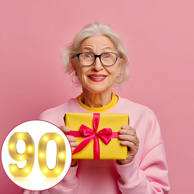 90th Birthday Decorations for Women Men, Happy 90 Birthday Decorations for - Image 7