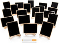 DSTELIN 20 Pack Wood Mini Chalkboards Signs by DSTELIN