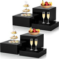 6Pcs Black Buffet Risers Acrylic Boxes Display Food Risers by LooksForwardtoSeeingYou
