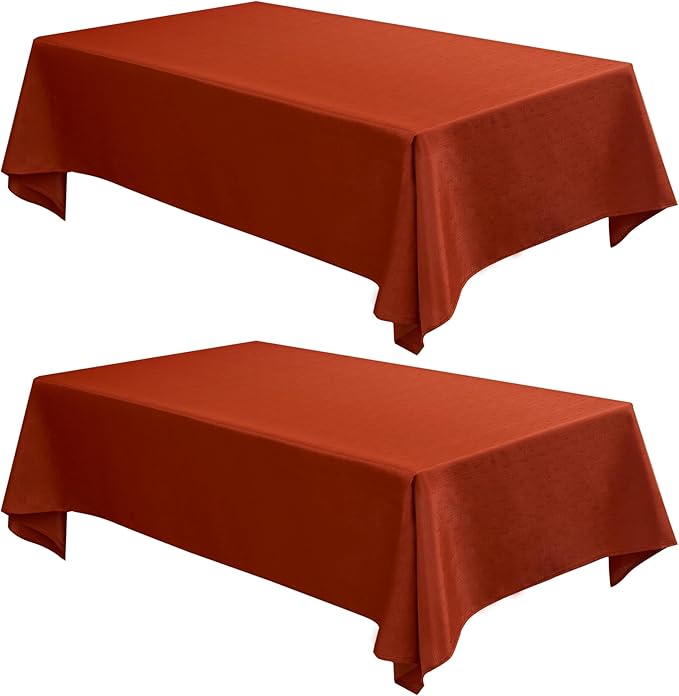 Fitable Faux Linen Rectangle Tablecloths 60 x 120 Inch by Fitable