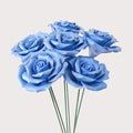 6 pcs Handmade Ceramic Roses, Featuring Vibrant Colors and Intricate Petal by wybdtic