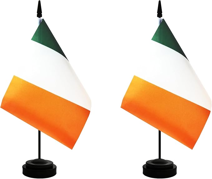 2 Pack Ireland Desk Flag, Irish Table Office Flag by Unknown