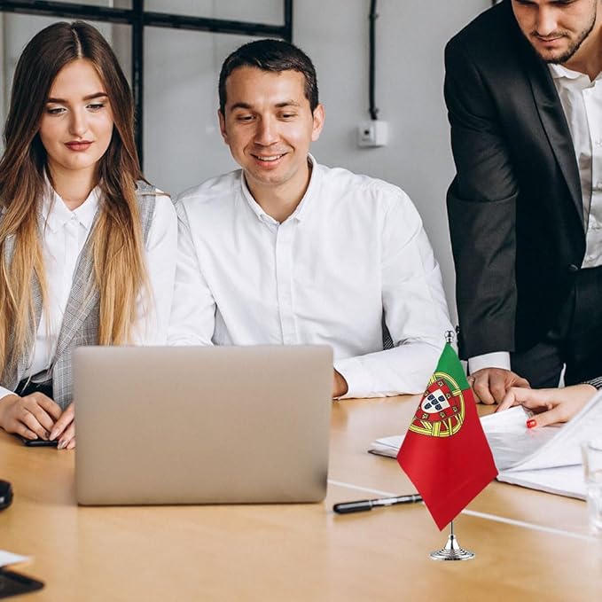 Portugal Flag Portuguese Flags, Small Mini Portuguese Desk Flag, Used - Image 4