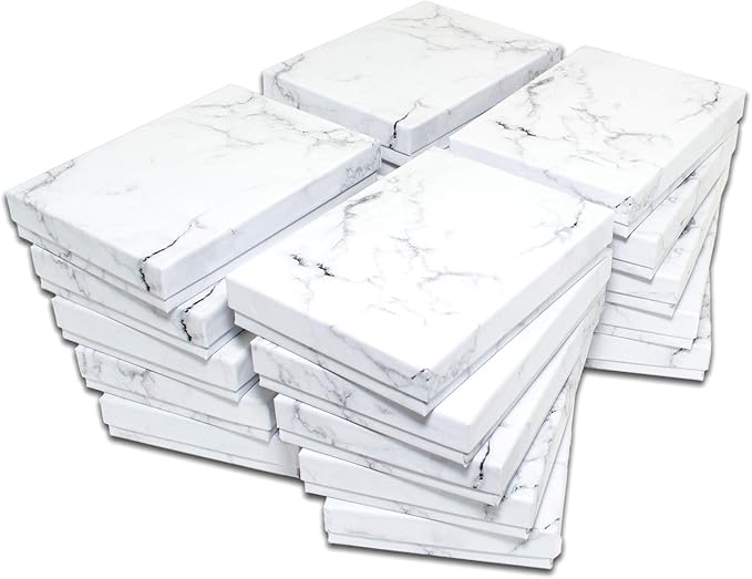 TheDisplayGuys - 25-Pack #53 Kraft Paper Cardboard Gift Boxes/Jewelry Cases w. - Image 7