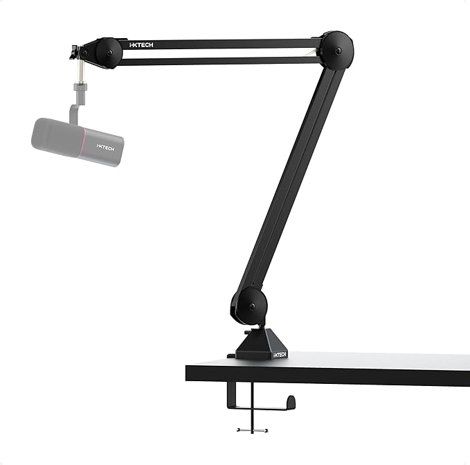 IXTECH Microphone Boom Arm Stand, Heavy Duty Adjustable Mic Stand by I-XTECH
