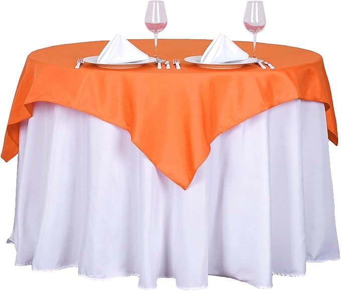 Efavormart 54x54 Orange Wholesale Linens Seamless Polyester Square Linen - Image 6
