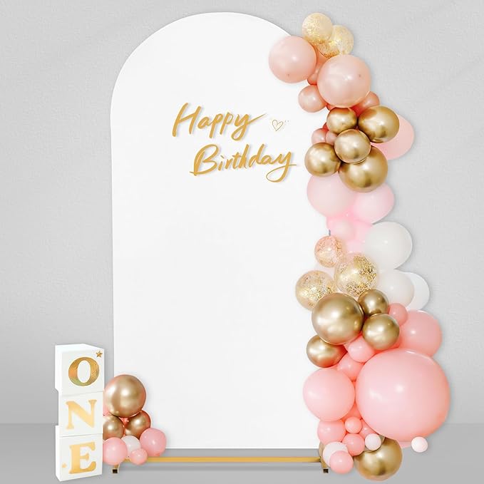 SoarDream White Spandex Arch Cover 6FT Wedding Arch Backdrop Cover Stretchy by SoarDream