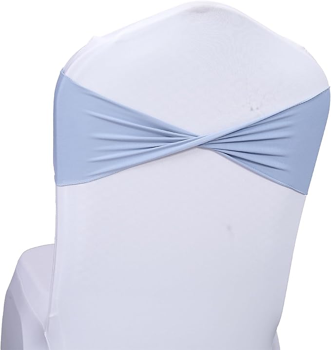 MDS Pack of 75 Spandex Chair Sashes Bows Elastic Stretch Dining Chair Bands by MDS