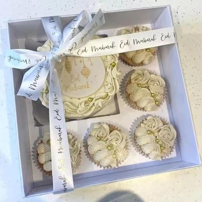Bento Cake and Cupcake Box 4-inch Cake and 5 Cupcakes Box 10 Sets - Image 7