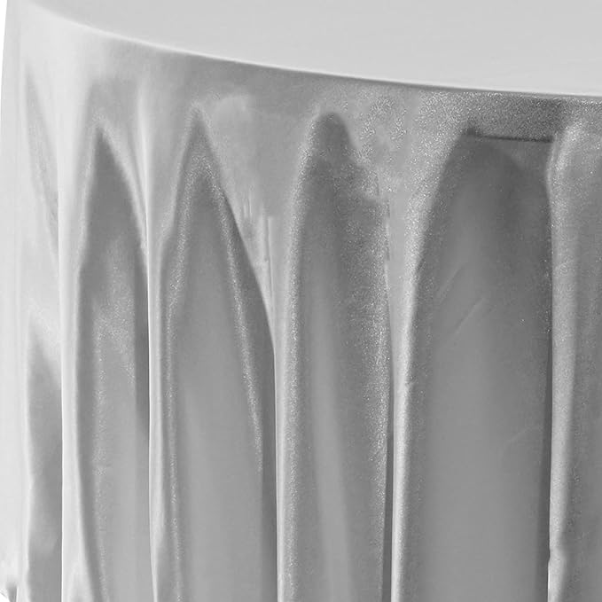fani 6 Pack 120 Inch Sliver Round Tablecloth - Image 3