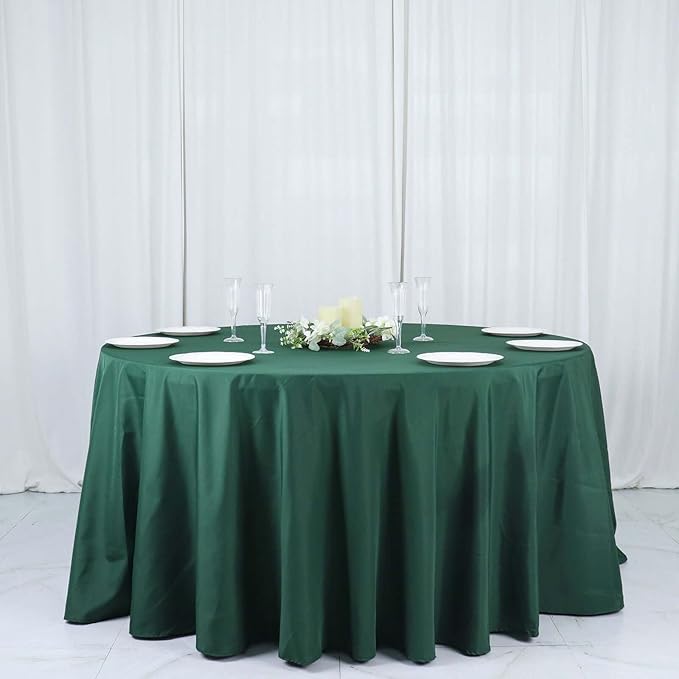 Efavormart Round Tablecloth, 132 Inch Stain & Wrinkle Resistant Washable Table by efavormart