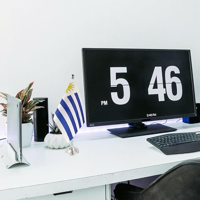 Uruguay Flag Uruguayan Flags, Small Mini Uruguayan Desk Flag, Used - Image 5