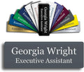 Custom Engraved Name Tag 1" x 3" Personalized Badge Magnetic or Pin Backing by GemAwards