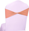 VDS Pack of 300 PCS | Coral Peach | Spandex Chair Sashes Bows Without Buckle | by VDS