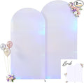 Silver and White Arch Backdrop Cover by Besutolife