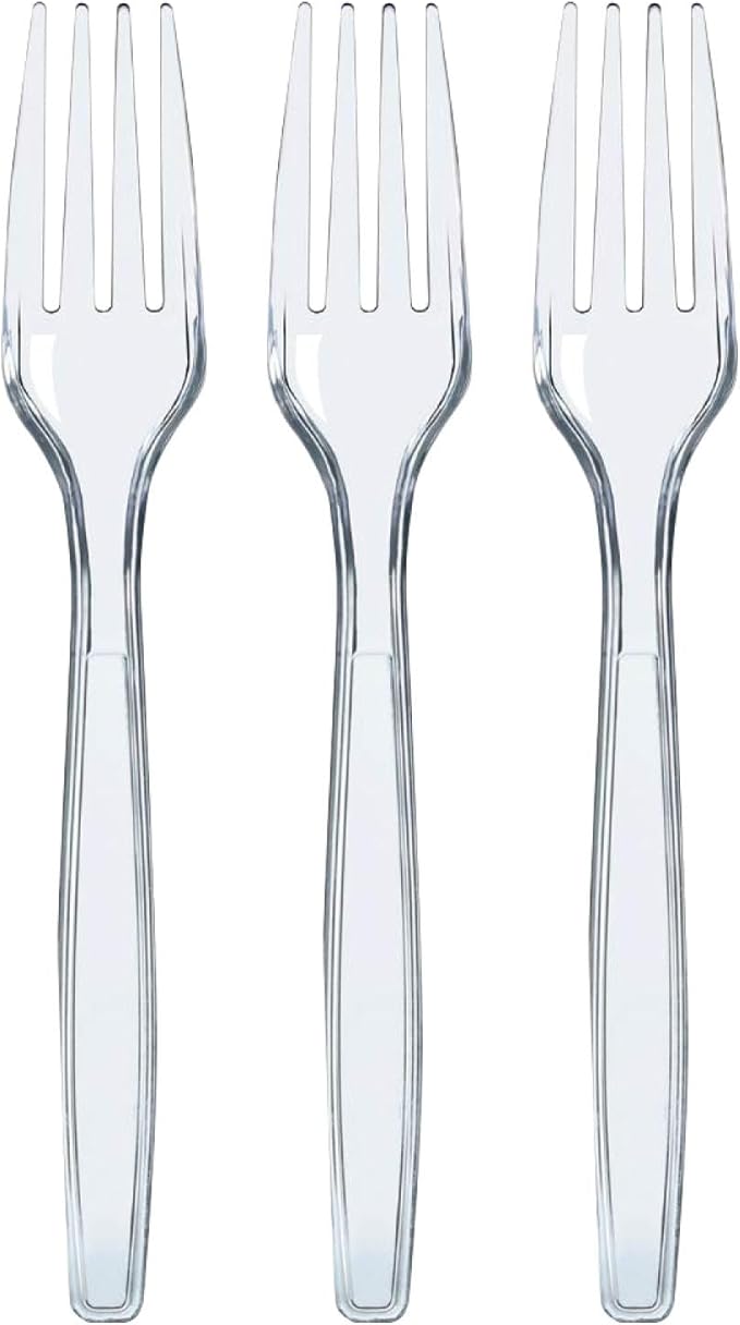 Prestee Clear Plastic Forks 100 Count by Prestee