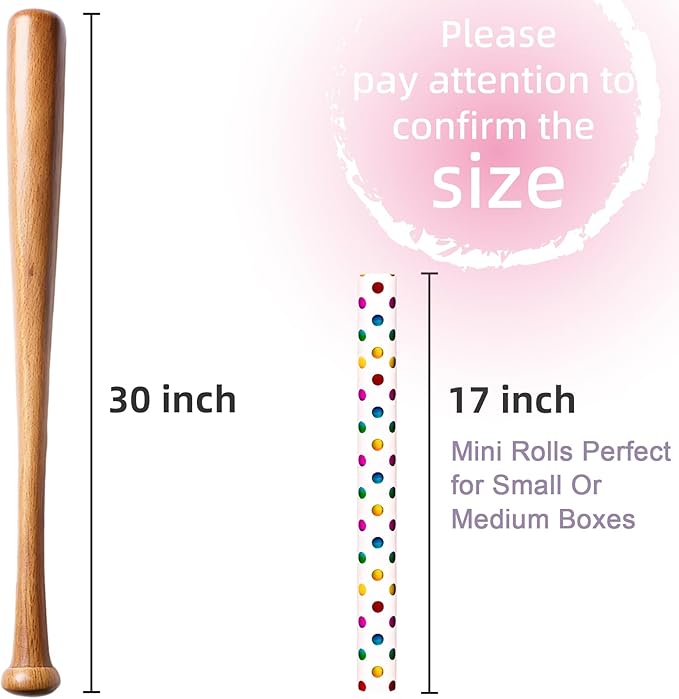Yarcony Colorful Polka Dot Wrapping Paper Mini Roll, Gift Wrapping Paper - Image 3