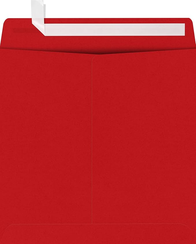 LUXPaper Square Invitation Envelopes | Peel & Press | 9" x 9" | Ruby Red | by LUXPaper