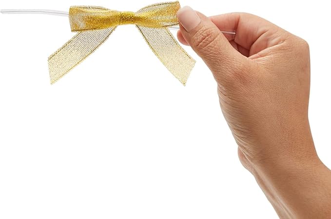 Bright Creations Gold Twist Tie Bows - Image 6
