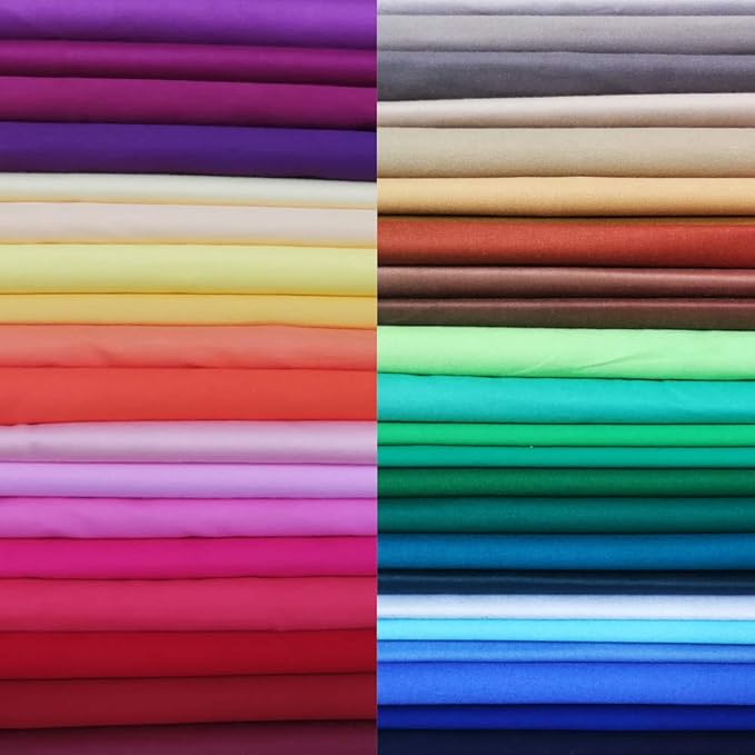 50 PCS 10" x 10" Precut Multi-Colors Cotton Fabric Squares Fabric Bundles by newamishquilt