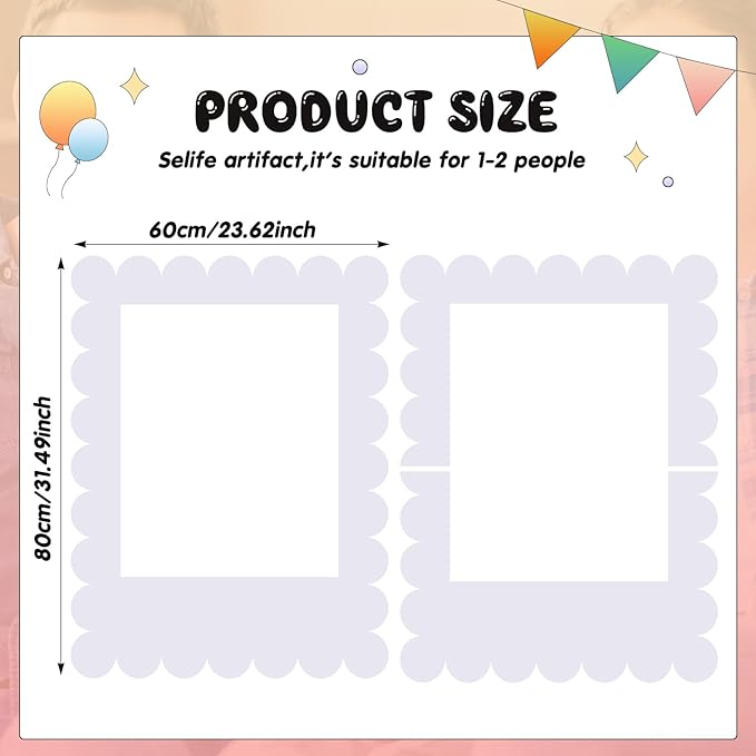 32 x 24 Inch Large Blank DIY Photo Booth Props Picture Frame Party Frame DIY - Image 2