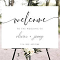 Generic Personalized Wedding Welcome Sign, Modern Minimalist, 18x27 inches by CENOVACY