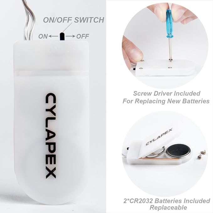 CYLAPEX 6 Pack Blue Fairy Lights Battery Operated Fairy String Lights Firefly - Image 6