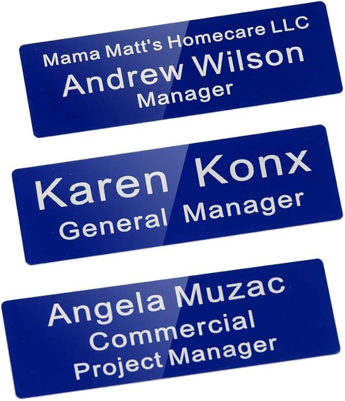 Custom Engraved Name Tag Badge for Business Personalized Identification - Image 2