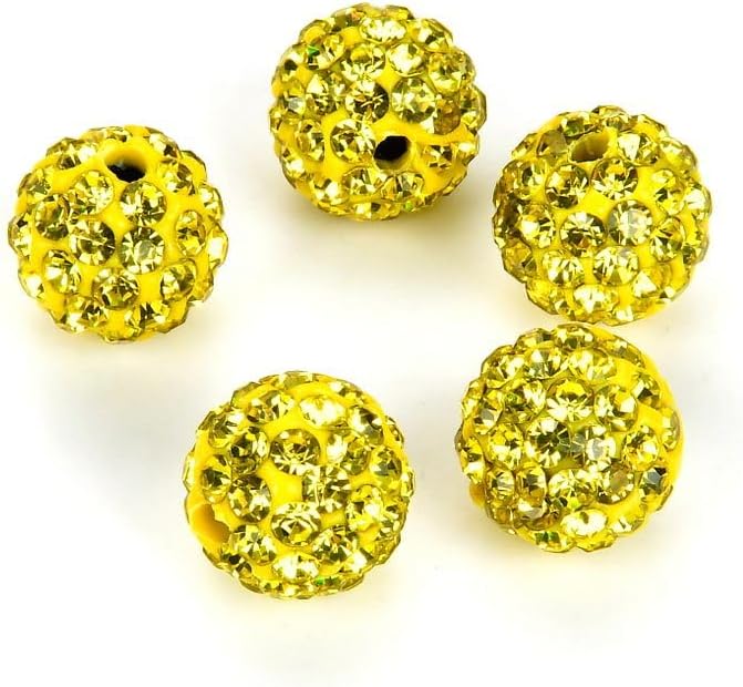 25pcs Adabele Grade A Suncatcher Crystal Rhinestone Pave Loose Beads 10mm by AdabeleLLC