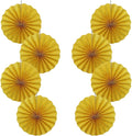 BARTHEW Yellow Birthday Decorations, DIY Yellow Paper Fans Hanging Decoration by BARTHEW