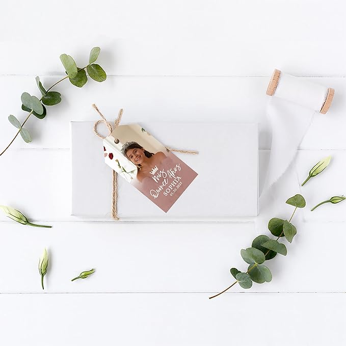 Andaz Press 40-Pack Personalized Quinceañera Favor Tags - Image 3